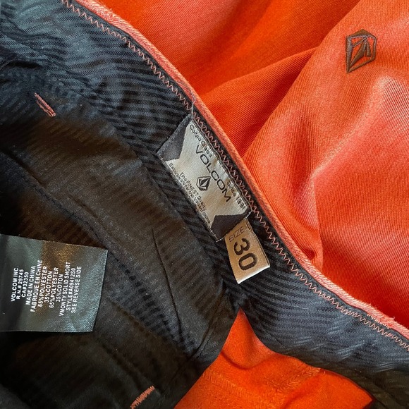 Mens 30 Volcom Shorts Chino Flat Front Skate Casual Walking - Picture 5 of 5